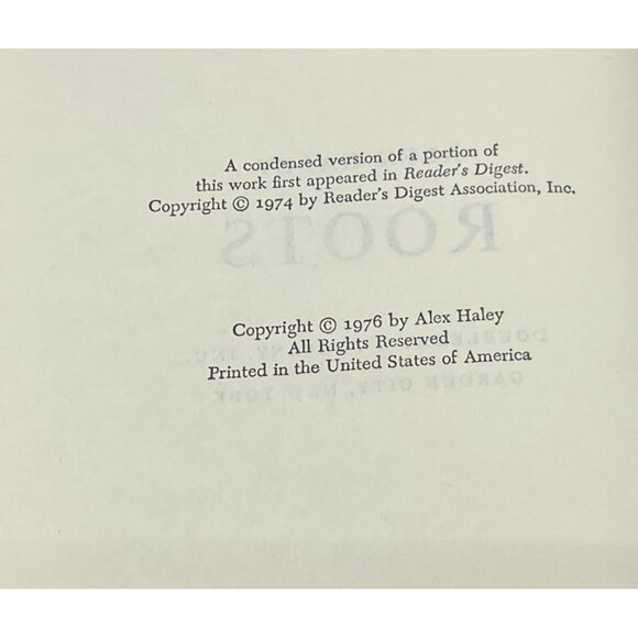 Alex Haley Roots Hardcover Book First Edition 1976 - Picture 4 of 7